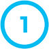 icon, number one in circle