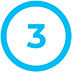 icon, number three in circle