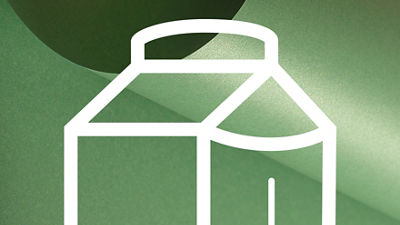 illustration, top of Tetra Rex Arch carton, green background