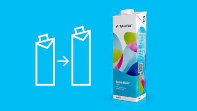 Illustration carton packages and Tetra Brik Aseptic Ultra Edge carton