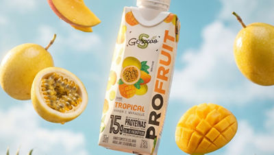 Profruit, o primeiro suco com proteína de colágeno e fibra prebiótica do país.