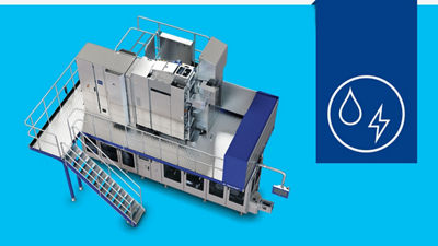 Tetra Pak E3/Speed Hyper with blue background and arrows