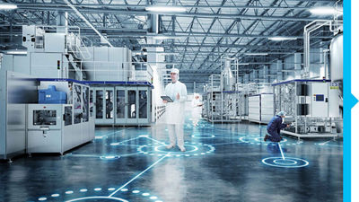 Gıda endüstrisindeki bir fabrikaya ilişkin, bağlantılı insanları gösteren genel bakış