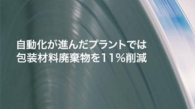 11% less packaging material waste in high automation plants