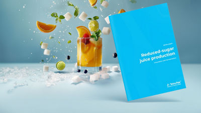 Bardakta meyve suyu, küp şeker ve meyve suyu üretiminde azaltılmış şeker beyaz kağıt