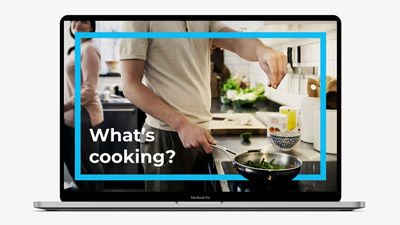 image of a tablet with a man cooking