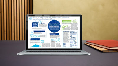 computadora portátil con infografía 