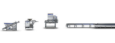 Ligne de traitement du fromage à effilocher