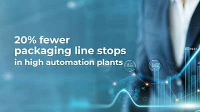 20% fewer packaging line stops in high automation plants