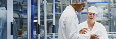 a man and a woman are talking