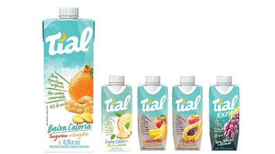 Nova identidade visual da marca Tial em embalagens Tetra Pak
