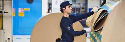 Tetra Pak operator and packaging material rolls