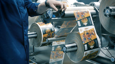 Operator and roll feed wrapping paper