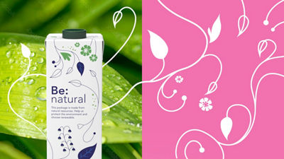 粉红色后台打包和花形图