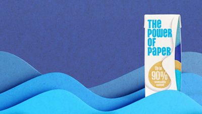 Tetra Brik Aseptic 200 Slim Leaf carton package, paper-based materials