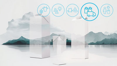 Envases, envases de cartón e íconos