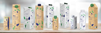 Var naturlig-kartongförpackningar på ett bord