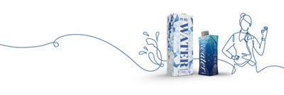 Package on white background and graphic