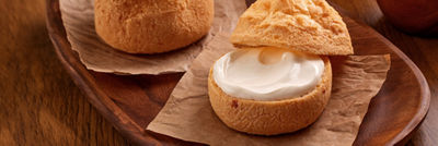 spreadable cheese on bread