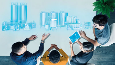 Gente analizando la línea basada en las mejores prácticas