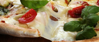 Pizza with mozzarella