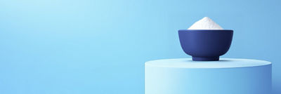 Powder in bowl on podium