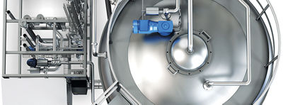 employees with tetra pak tubular heat exchange