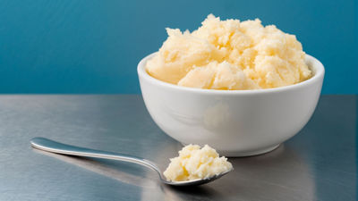 Anhydrous milk fat processing showing refined dairy fat product