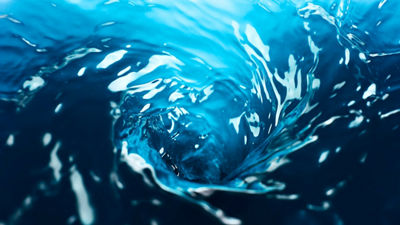 Close-up of swirling water flow