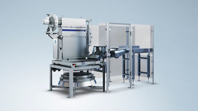 Bag tipping unit used for ingredient handling