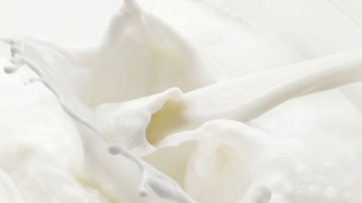 close-up of milk splash