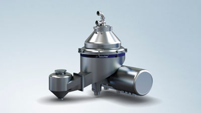 Nozzle separator for continuous solid discharge in processing