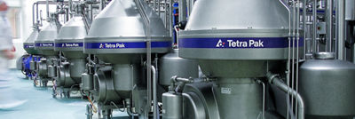 Industrial separators integrated in processing line