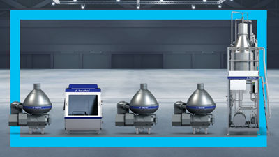 Processing line for AMF