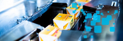 línea de producción de envases amarillos