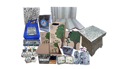 Produk Daur Ulang. Lapisan-lapisan kemasan karton   yang terurai dapat diolah menjadi produk baru. 