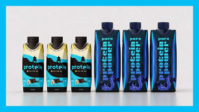 Protein drinks in Tetra Prisma Aseptic carton packages, 6 cartons