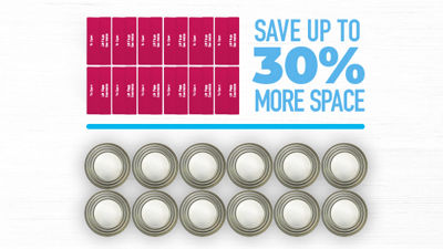 Save up to 30% more space