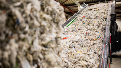 recycling material in factory