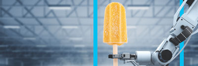 Robot arm with popsicle