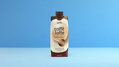 Cappuccino coffee drink in Tetra Prisma Aseptic carton package
