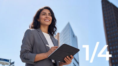 Tablet tutan kadınlar, bir bölü dört