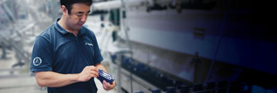 a man holding a package