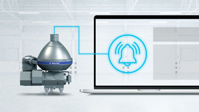 Separator and monitoring data on computer, asset health monitoring