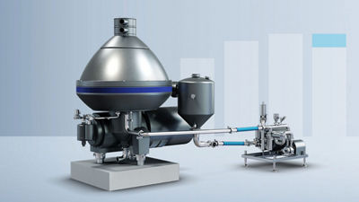 Separator with a chart in the background