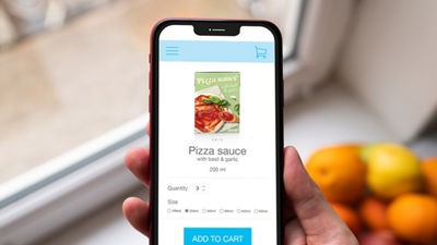 Online shopping using mobile phone