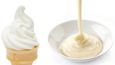 ice cream and condensed milk