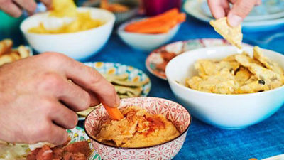 Spreads and dips in bowls
