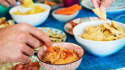 Spreads and dips in bowls