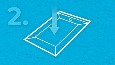 Unfold the four corners and flatten